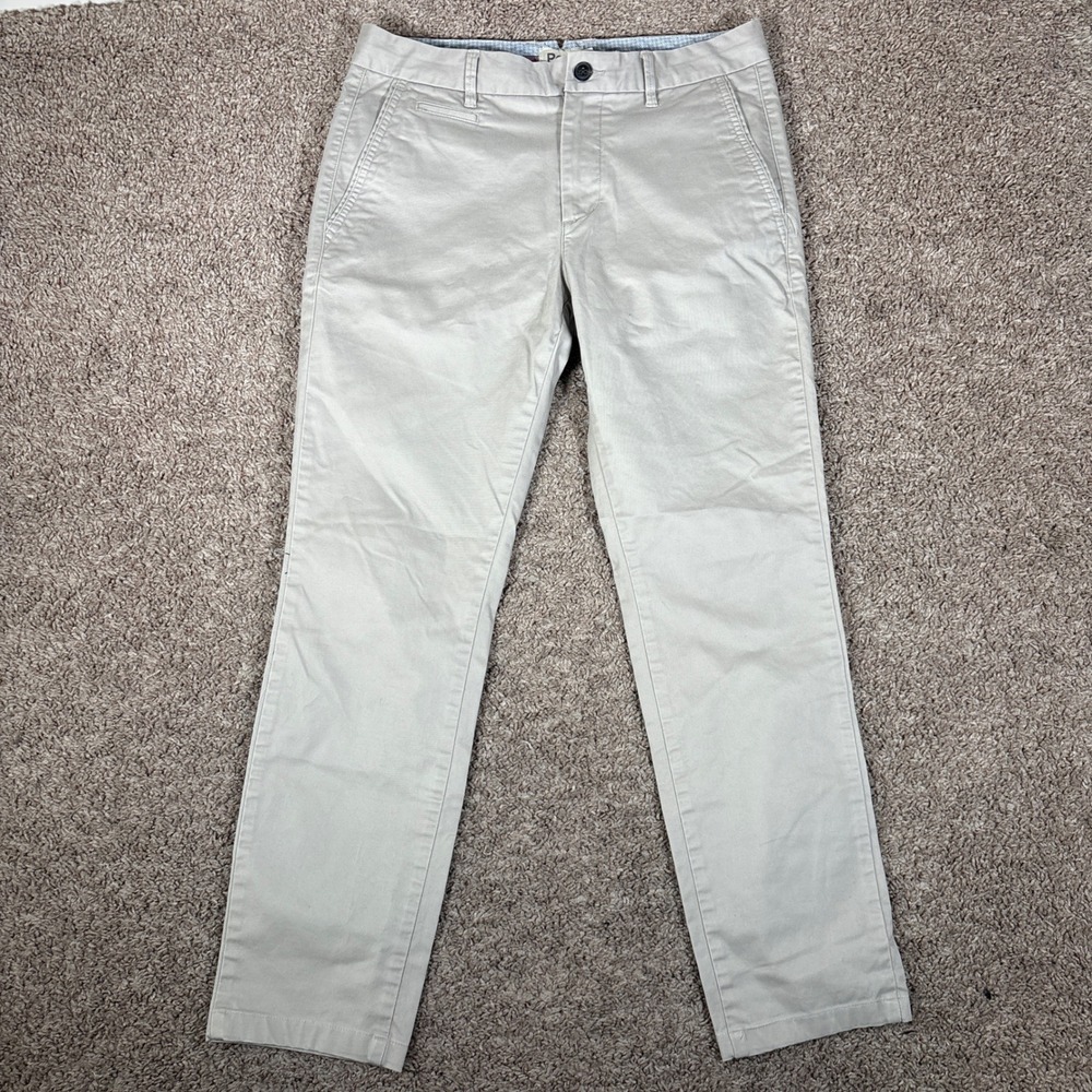 Perk Feel Good Chinos Mens 31x32 Slim Fit Stretch Tan Khaki Pants Cotton Spandex